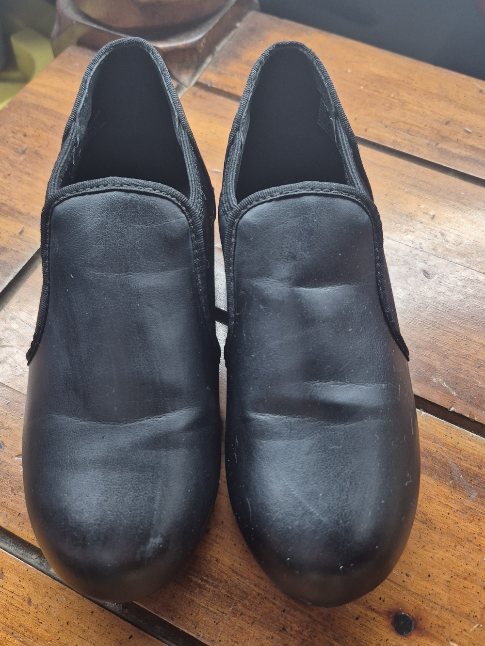 Weissman Black Slip-On Tap Dance shoes
